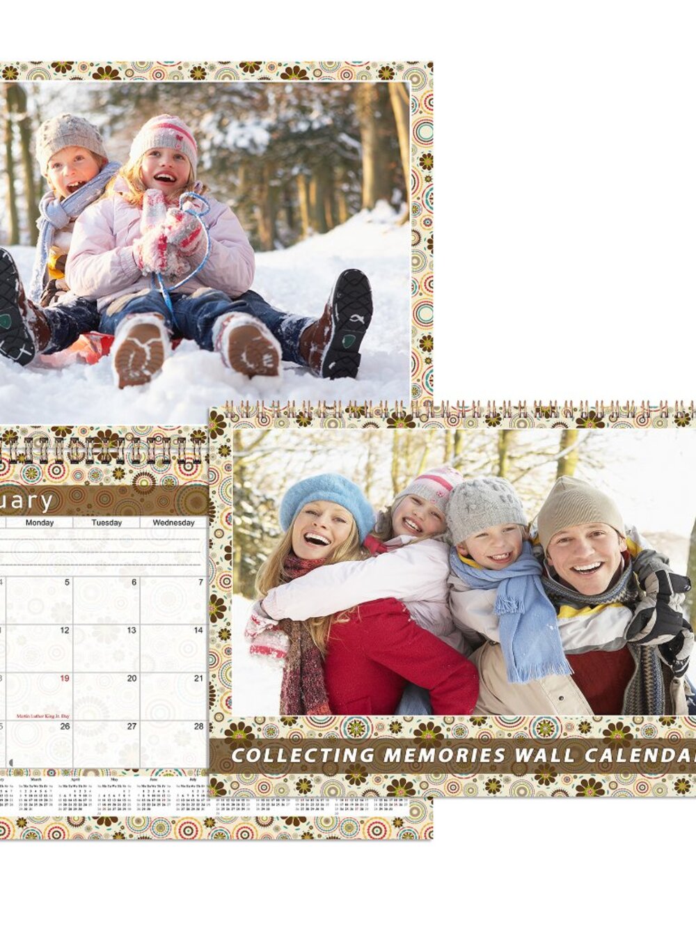 Personalized Custom 2027 Wall Calendar Spiral-bound - 12 Months. 11 x 8in. #010